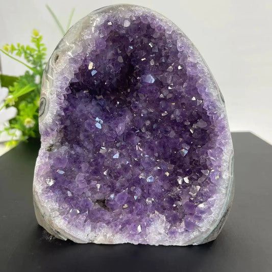 Natural Amethyst Crystal Cluster – Raw Geode from Uruguay for Home Decor & Spiritual Healing